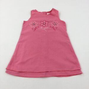 18-24-months Next Flowers Embroidered Pink Dress
