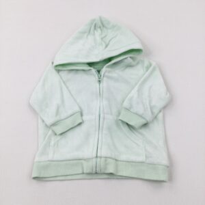 0-3-months George Mint Green Zip Through Velour Hoodie