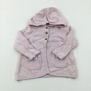 6-9-months TU Pale Pink Knitted Hooded Cardigan