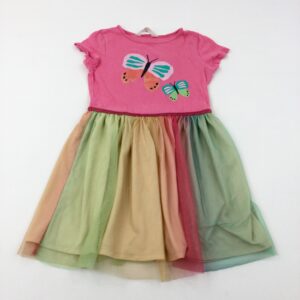 8-9-years H&M Butterflies Sparkly Colourful Pink Party Dress