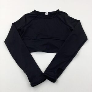 11-12-years Shein - Black Sports Cropped Top