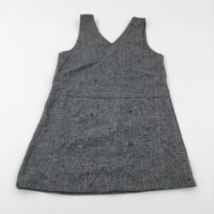 11-12-years George Stars Glittery Grey Checked Dress