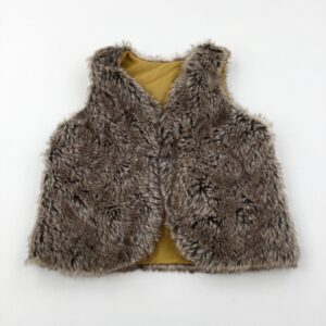 11-12-years Fluffy Brown Gilet