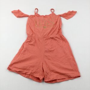 12-13-years Studio 'Style Icon' Peach Jersey Playsuit