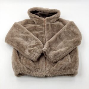 13-14-years TU Beige Fluffy Hooded Jacket