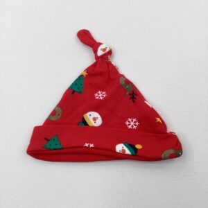 0-3-months F&F Snowmen & Christmas Trees Red Jersey Christmas Hat