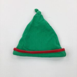 0-3-months - Christmas Elf Green Jersey Christmas Hat