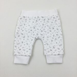 0-3-months Nutmeg Patterned White Quilted Trousers