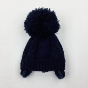 0-3-months George Navy Knitted Winter Bauble Hat