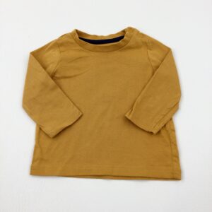 0-3-months F&F Mustard Yellow Long Sleeve Top