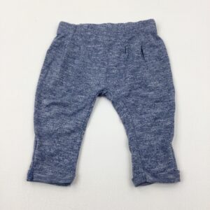 3-6-months F&F Mottled Navy Jersey Trousers