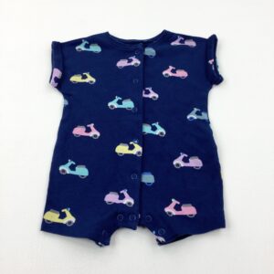 3-6-months Next Motorbikes Navy Jersey Romper