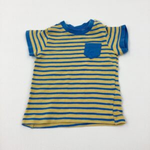 3-6-months Next Yellow & Blue Striped T-Shirt