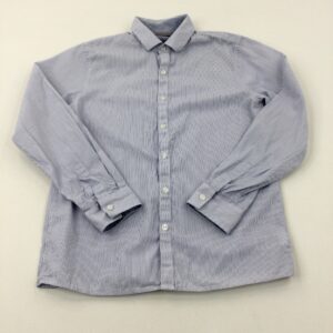 10-11-years Next Light Blue Striped Long Sleeve Shirt