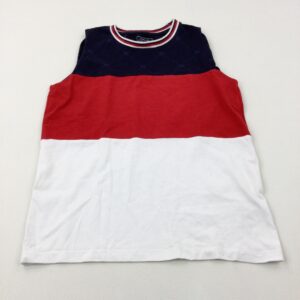 10-11-years Next Navy Red & White Vest Top