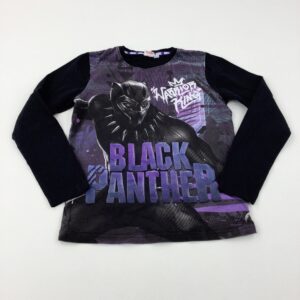 10-11-years Marvel 'Black Panther' Purple & Black Long Sleeve Top