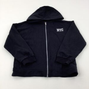 10-11-years F&F 'NYC' Black Zip Through Hoodie