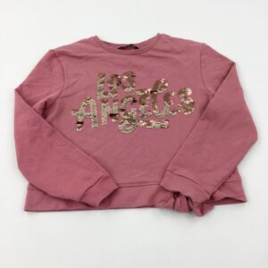 10-11-years George 'Los Angeles' Sequin Flip Pink Sweatshirt