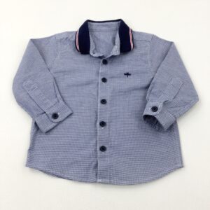 12-18-months Matalan Dragonfly Motif Patterned Navy Long Sleeve Shirt