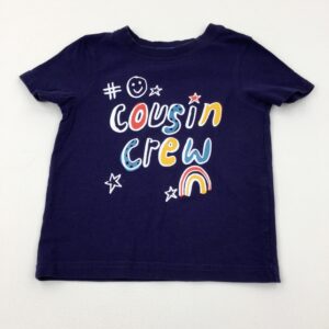 12-18-months George 'Cousin Crew' Rainbow & Stars Navy T-Shirt
