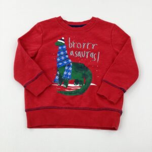 18-24-months George 'Brorrrasauras!' Dinosaur Red Christmas Sweatshirt