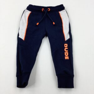 18-24-months F&F 'Dude' Navy & Grey Joggers