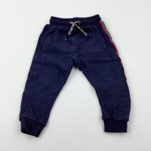 18-24-months George Colourful Striped Panels Navy Joggers
