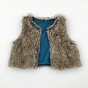 2-3-years TU Brown Fluffy Gilet