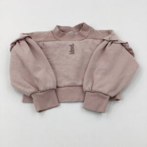5-6-years George 'Kind' Embroidered Dusky Pink Cropped Sweatshirt