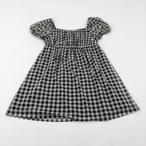 9-10-years Matalan Black & White Checked Dress