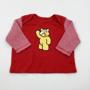 newborn-1st-size-up-to-1-month George Pudsey Children In Need Red Striped Long Sleeve Top