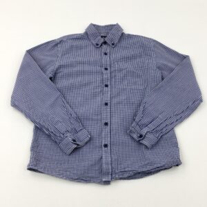 11-12-years Primark Navy Checked Long Sleeve Shirt