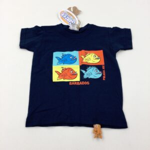 12-18-months - 'Pirana Joe' Fish Navy T-Shirt - Brand New With Tags