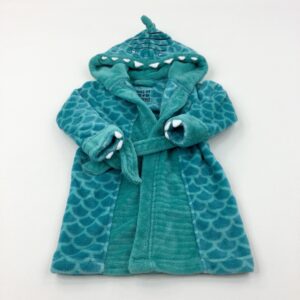 12-18-months TU Fish Turquoise Fluffy Dressing Gown