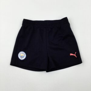 12-18-months Puma 'Manchester City' Logo Black Sports Shorts