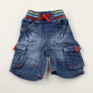 tiny-baby Cherokee Mid Blue Denim Cargo Jeans