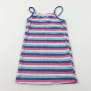 2-3-years - Shein - Textured Pink & Blue Fitted Dress
