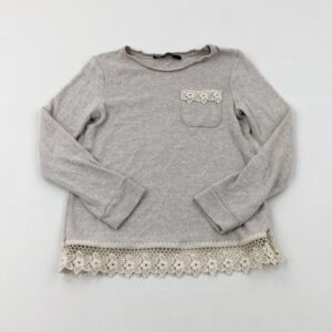 8-9-years George Lace Trim Cream Knitted Jumper