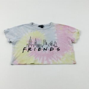 10-11-years New Look 'Friends' TV Series Colourful Tie dye Cropped T-Shirt