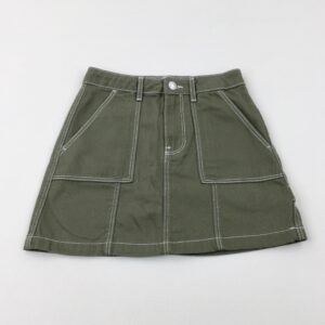 10-11-years Primark Khaki Demin Skirt - Adjustable Waist