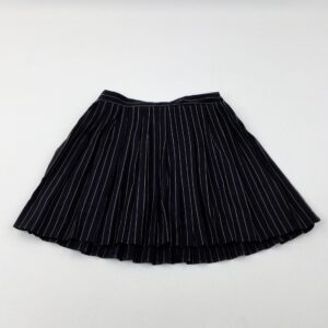 13-14-years - Black Striped Pleated Skirt