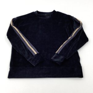 13-14-years George Gold Panels Black Velour Jumper
