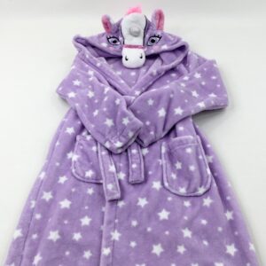 13-14-years George Unicorn & Stars Sparkly Lilac Fluffy Dressing Gown