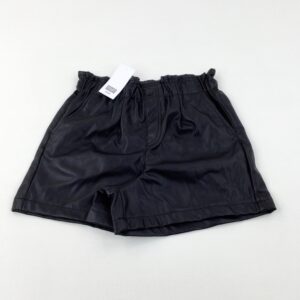 13-14-years F&F Black Leather Effect Shorts - Brand New With Tags