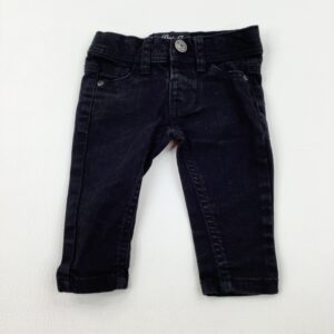 3-6-months Primark Black Denim Jeans - Adjustable Waist