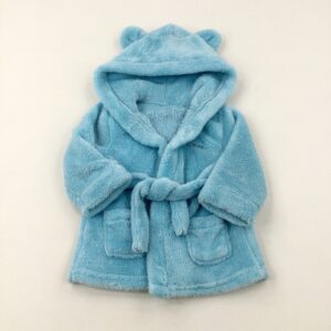 6-9-months Studio 'Sonny' Blue Fluffy Dressing Gown