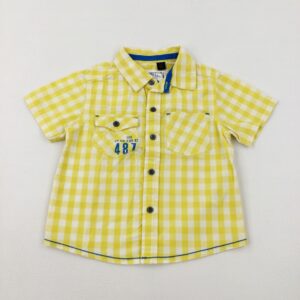 12-18-months Next Yellow & White Checked Shirt