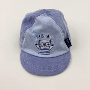 12-18-months M&Co 'Hi Bear' Embroidered Light Blue Sun Cap