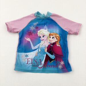 2-3-years TU 'Elsa And Anna' Disney's Frozen Glittery Pink Beach Top
