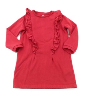 6-7-years F&F Frills Red Sweatshirt Dress (Small Mark on Back)